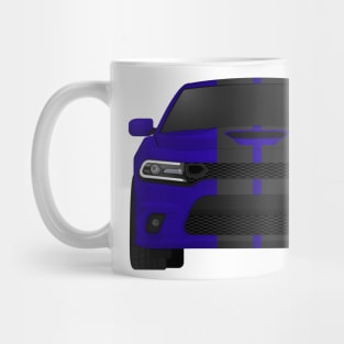 Charger Scat Indigo-blue + black stripes Mug